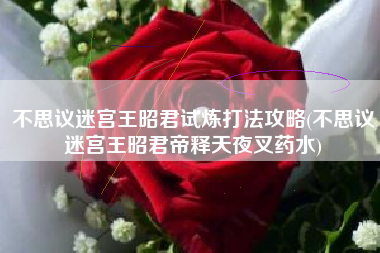 不思议迷宫王昭君试炼打法攻略(不思议迷宫王昭君帝释天夜叉药水)