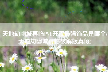 天地劫幽城再临PVE开荒最强饰品是哪个(天地劫幽城再临破解版真假)