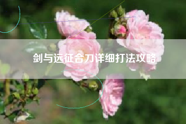 剑与远征合刀详细打法攻略