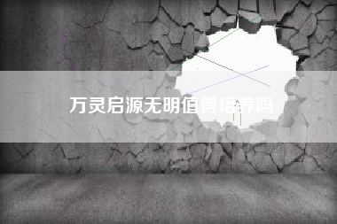 万灵启源无明值得培养吗 万灵启源无明值得培养吗