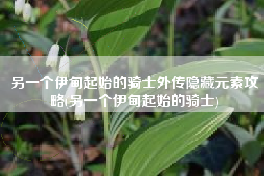 另一个伊甸起始的骑士外传隐藏元素攻略(另一个伊甸起始的骑士)