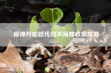 原神开船路线回声海螺收集攻略