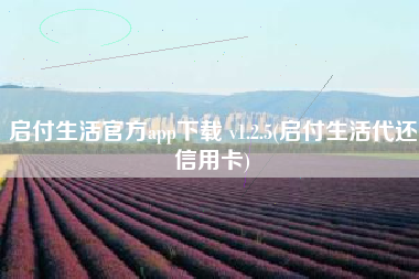 启付生活官方app下载 v1.2.5(启付生活代还信用卡)