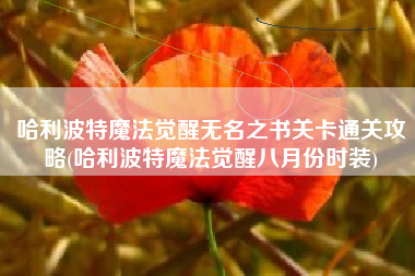 哈利波特魔法觉醒无名之书关卡通关攻略(哈利波特魔法觉醒八月份时装)