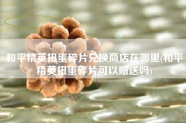 和平精英扭蛋碎片兑换商店在哪里(和平精英扭蛋碎片可以赠送吗)