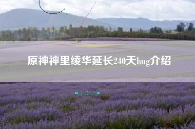 原神神里绫华延长240天bug介绍