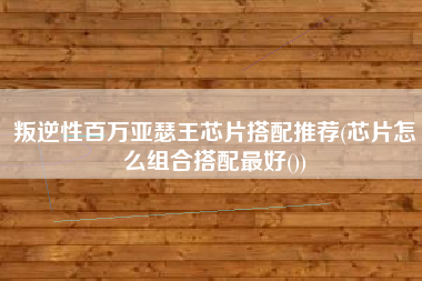 叛逆性百万亚瑟王芯片搭配推荐(芯片怎么组合搭配最好())