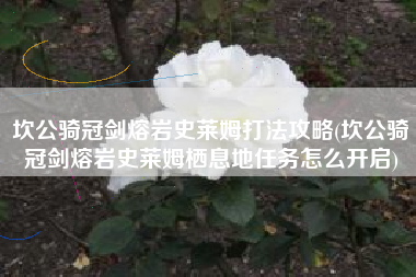 坎公骑冠剑熔岩史莱姆打法攻略(坎公骑冠剑熔岩史莱姆栖息地任务怎么开启)