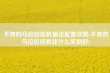 不休的乌拉拉挂机输出配置攻略(不休的乌拉拉挂机挂什么奖励好)