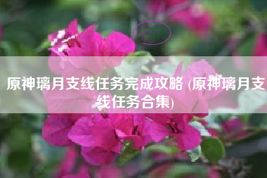 原神璃月支线任务完成攻略 (原神璃月支线任务合集)
