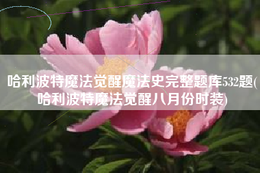 哈利波特魔法觉醒魔法史完整题库532题(哈利波特魔法觉醒八月份时装)