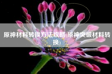 原神材料转换方法攻略(原神突破材料转换) 原神材料转换方法攻略(原神突破材料转换)