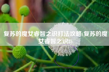 复苏的魔女睿智之识打法攻略(复苏的魔女睿智之识8)