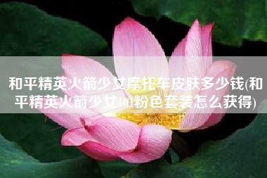 和平精英火箭少女摩托车皮肤多少钱(和平精英火箭少女101粉色套装怎么获得)