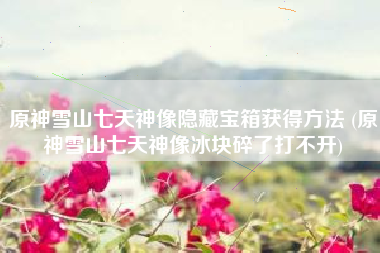 原神雪山七天神像隐藏宝箱获得方法 (原神雪山七天神像冰块碎了打不开)