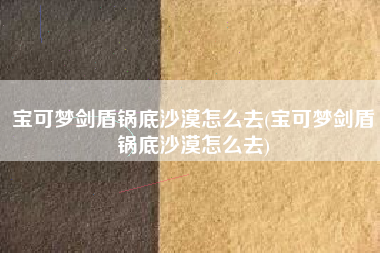 宝可梦剑盾锅底沙漠怎么去(宝可梦剑盾锅底沙漠怎么去)