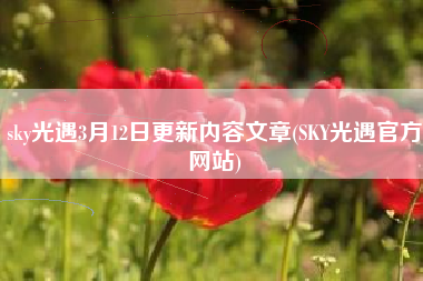sky光遇3月12日更新内容文章(SKY光遇官方网站)