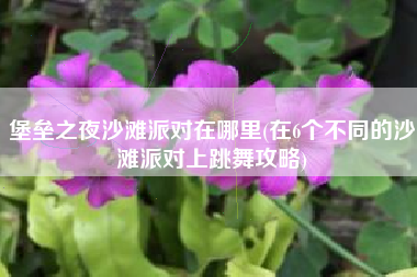 堡垒之夜沙滩派对在哪里(在6个不同的沙滩派对上跳舞攻略)