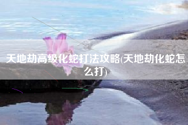 天地劫高级化蛇打法攻略(天地劫化蛇怎么打)