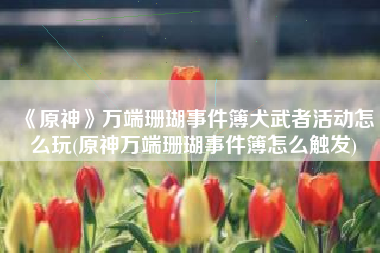 《原神》万端珊瑚事件簿犬武者活动怎么玩(原神万端珊瑚事件簿怎么触发)