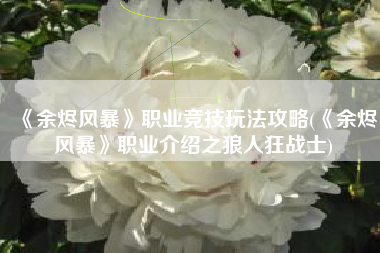《余烬风暴》职业竞技玩法攻略(《余烬风暴》职业介绍之狼人狂战士)