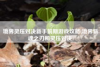 境界灵压对决新手前期游戏攻略(境界斩魂之刃和灵压对决)