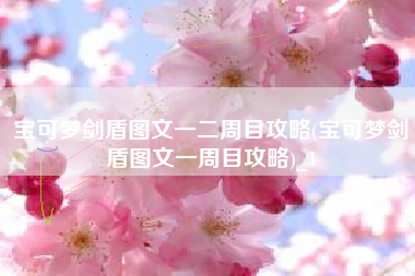 宝可梦剑盾图文一二周目攻略(宝可梦剑盾图文一周目攻略)_1