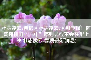 壮志凌云2票房《壮志凌云2》引争议！阿汤哥挑衅“一中”原则，或不会在华上映(壮志凌云2票房最新消息)