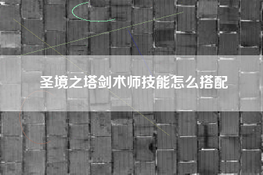 圣境之塔剑术师技能怎么搭配