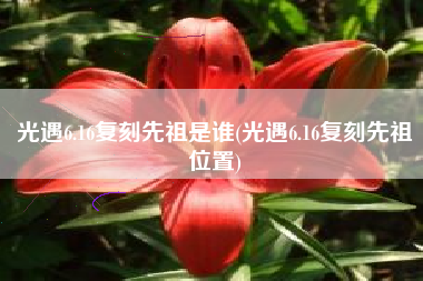 光遇6.16复刻先祖是谁(光遇6.16复刻先祖位置) 光遇6.16复刻先祖是谁(光遇6.16复刻先祖位置)