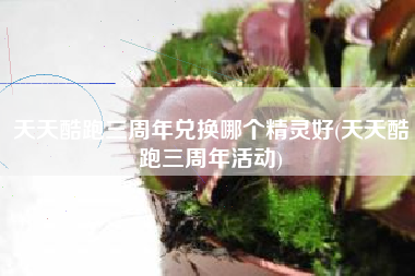 天天酷跑三周年兑换哪个精灵好(天天酷跑三周年活动)