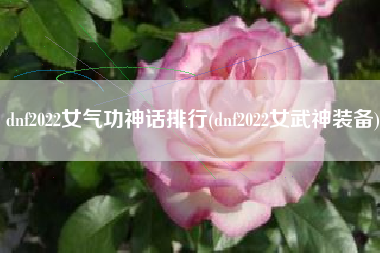 dnf2022女气功神话排行(dnf2022女武神装备)
