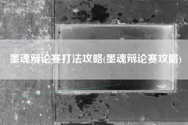 墨魂辩论赛打法攻略(墨魂辩论赛攻略)