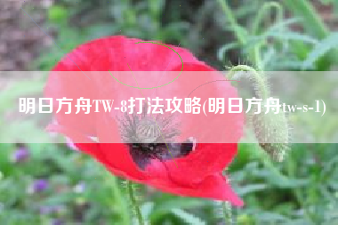 明日方舟TW-8打法攻略(明日方舟tw-s-1)