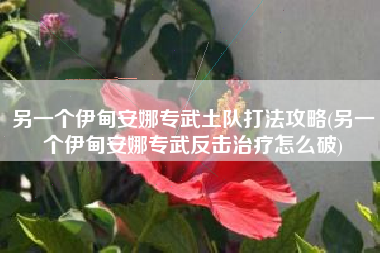 另一个伊甸安娜专武土队打法攻略(另一个伊甸安娜专武反击治疗怎么破)