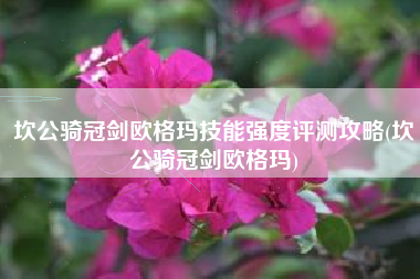 坎公骑冠剑欧格玛技能强度评测攻略(坎公骑冠剑欧格玛)
