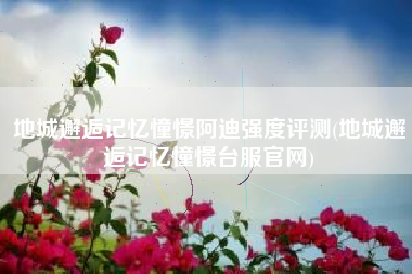 地城邂逅记忆憧憬阿迪强度评测(地城邂逅记忆憧憬台服官网)