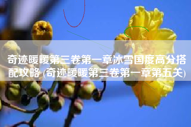 奇迹暖暖第三卷第一章冰雪国度高分搭配攻略 (奇迹暖暖第三卷第一章第五关)