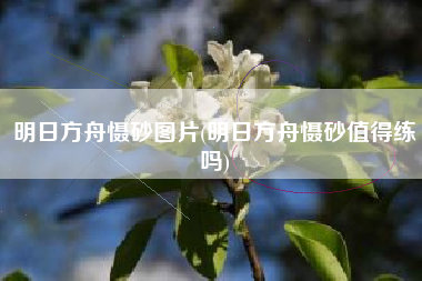 明日方舟慑砂图片(明日方舟慑砂值得练吗)