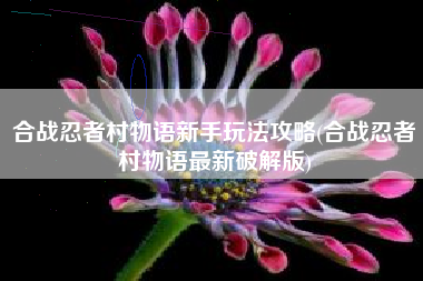 合战忍者村物语新手玩法攻略(合战忍者村物语最新破解版)