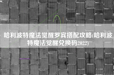 哈利波特魔法觉醒罗宾搭配攻略(哈利波特魔法觉醒兑换码2022)
