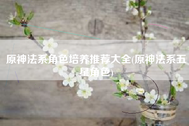 原神法系角色培养推荐大全(原神法系五星角色)