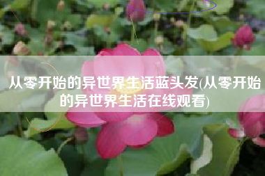 从零开始的异世界生活蓝头发(从零开始的异世界生活在线观看)