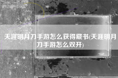 天涯明月刀手游怎么获得藏书(天涯明月刀手游怎么双开)