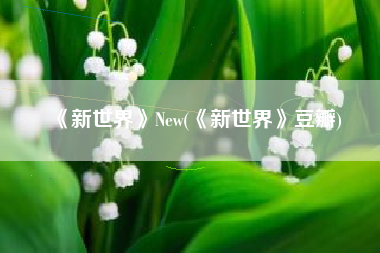 《新世界》New(《新世界》豆瓣)