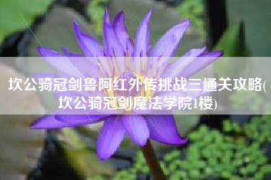 坎公骑冠剑鲁阿红外传挑战三通关攻略(坎公骑冠剑魔法学院1楼)