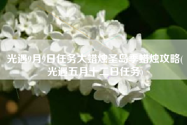 光遇9月9日任务大蜡烛圣岛季蜡烛攻略(光遇五月十二日任务) 光遇9月9日任务大蜡烛圣岛季蜡烛攻略(光遇五月十二日任务)