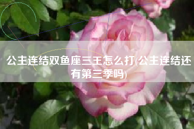 公主连结双鱼座三王怎么打(公主连结还有第三季吗)