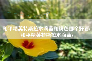 和平精英特斯拉水滴蓝和粉色哪个好看(和平精英特斯拉水滴蓝)