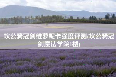 坎公骑冠剑维萝妮卡强度评测(坎公骑冠剑魔法学院1楼)
